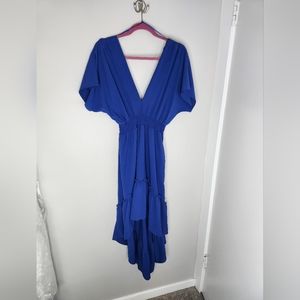 Blue high low dress